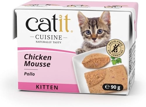 Catit Recipes Mousse de Pollo para Gatito Junior Cuisine Kitten, 90 g (Paquete de 6)
