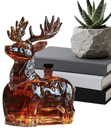 Decantador de botella de vino, 120 ml, divertido vaso de con, botella de whisky de reno, garrafas para hombres, padres, amigos, cumpleaños, bourbon, vodka, brandy, tequila, bebidas, bar