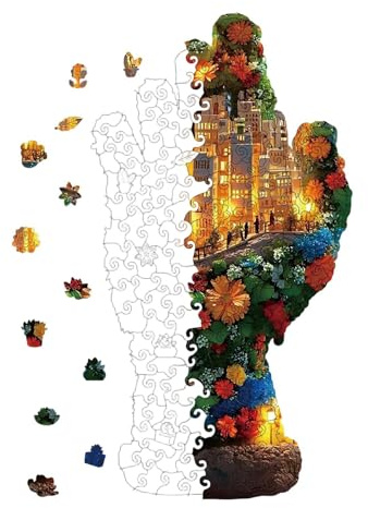en Madera para Adultos Juguete Educativo con Diseño de Palmera | para Reuniones, , Vacaciones, Apartamento, Dormitorio y Vivienda
