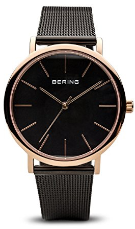 BERING Damen Uhr Quarz Movement - Classic Collection mit Edelstahl und Saphirglas 13436-166 Armbandsuhren - 3 ATM