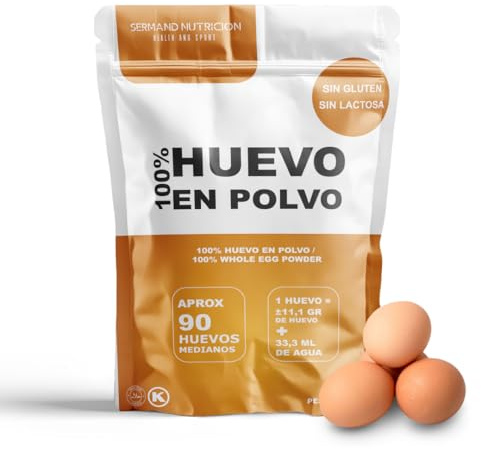 Huevo en polvo | Bolsa de vacío | Huevo en Polvo | Huevos Pasteurizados Sin Gluten | Huevo Deshidratado | Sin Aditivos | Productos Sin Lactosa | Presentación en Bolsas Zip (1 KG)