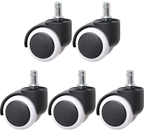 Hjul kontorsstol ersättning för IKEA tvillinghjul rotera möbelrulle 5-pack 10 x 22 mm