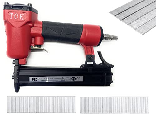 Di Tutto Per Tutti® Set 2 in 1 Chiodatrice Pneumatica 18GA F30 Ad Aria Compressa Pistola per Chiodi 10-30mm | Sparachiodi dritto Chiodatrici + 5000 Chiodi F30 30mm
