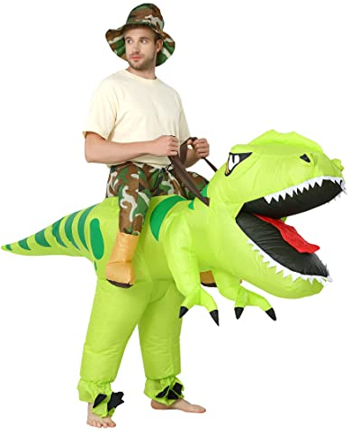 FXICH costume dinosaure gonflable pour adulte,costume dinosaure gonflable pour Halloween,costume gonflable pour déguisement,jeu rôle,fête,costumes Noël,pour 150-190cm