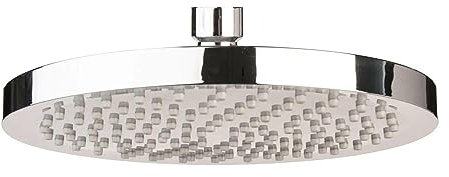 Croydex 8 Inch Round Rainfall Shower Head | Chrome Plated & Adjustable Angle | Powerful High Pressure Overhead Spray | Universal Connection for Modern Luxury Bathroom Finish - Easy Installation