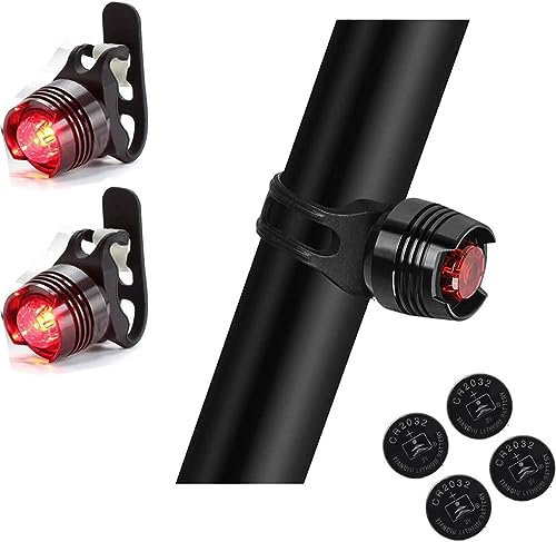 Luce Posteriore Bici LED, 2PCS Impermeabile Avvertimento per Bicicletta, Fanale Posteriore Sicuro per Caschi, Monopattino - Sicurezza LED
