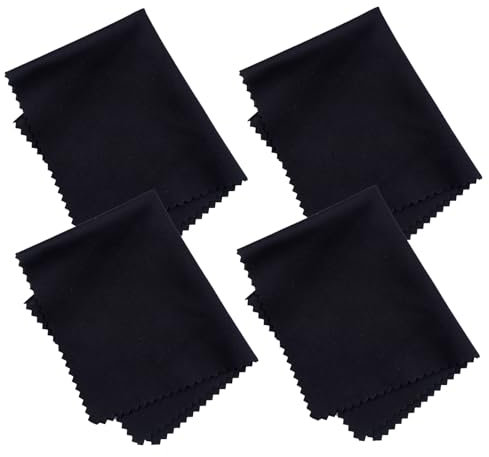 4 Stück Mikrofaser Reinigungstuch,Brillenputztuch Microfaser,Microfiber Cleaning Cloth,Brillentuch,Microfasertuch Brillenputztuch für Kamera,Objektiv,Brillen,Bildschirme,Tablet-15 x 18cm