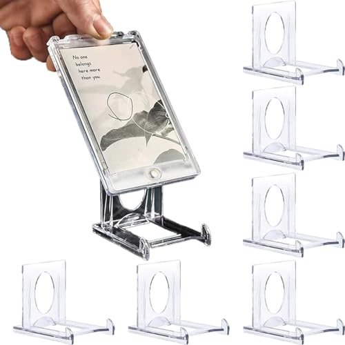 HZHSSG Supporti Mini per Espositore Carte – Confezione da 12, Supporto Regolabile in Acrilico Premium per Carte Espositore, Carte Graded, Carte PSA, Carte di Baseball, Carte Sportive