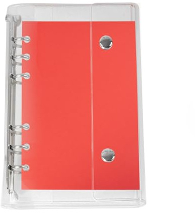 Transparenter Beschützer A6/A7-6 -rings Tasche transparent wiederaufladbar PVC | Mobile Blattdatei für Fotos Karten Ausgaben Dokumente Dokumente Budget Budget Mädchen Erwachsene Erwachsene Erwachsen