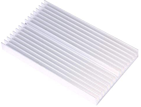 FTVOGUE MóDulo de Aluminio del Disipador de Calor Aleta Enfriadora para Amplificador de Alta Potencia Transistor Dispositivos Semiconductores con Densas 16 Unidades Aletas 100 * 60 * 10 mm