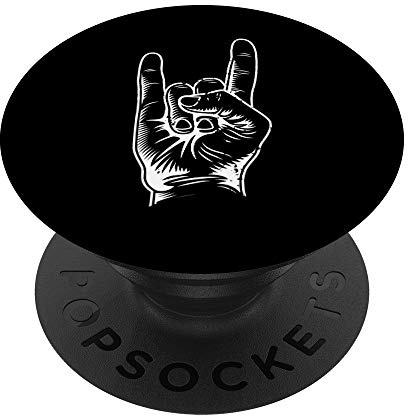 PopSockets Frites à la main Rocker Fourchette Fan de musique rock PopSockets PopGrip Interchangeable