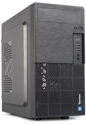 VulTech Micro-ATX VCO-M1699P Rev 2.2 - Caja de ordenador compacta con fuente de alimentación de 500 W, 1 USB 3.0, color negro