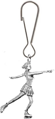PPSP17 Figure Skater From Fine English Pewter On a Zip Puller For Coats , Bags ETC Posted By CreatedByJake
