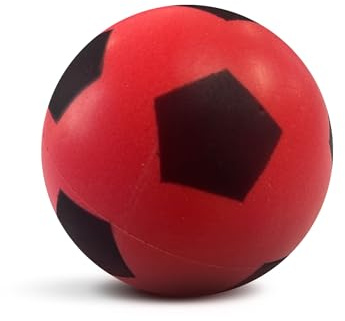 MantraRaj Fun Sport Size 3 Blue Football | Indoor Outdoor Soft Sponge Foam Soccer Ball | Play Many Games For Hours Of Fun | Suitable For Adults, Boys And Girls Of All Ages (Red)