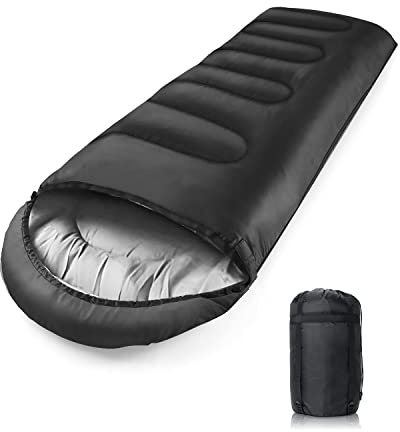 Sleeping Bag for Camping - Ultralight 4 Season Single Person Warm Lightweight Sleeping Bag for Camping Lightweight Waterproof Indoor & Outdoor for Kids Teenagers Adults Hiking Backpacking Camping