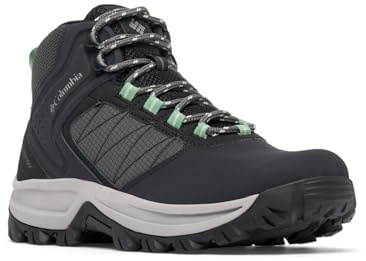 Columbia Womens Transverse Waterproof Hiking Boot, Black/Sage Leaf, 7.5