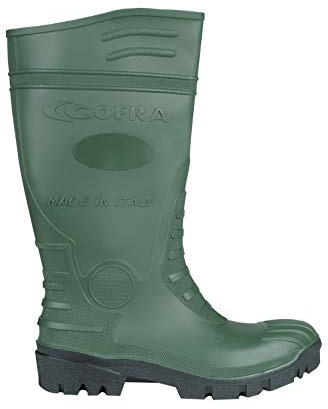 COFRA 00300-N14.W40 Typhoon Green/Black S5 FO SR Taglia 40 Stivale PVC/Nitrile Verde Foresta/Nero - Puntale E Lamina Stivali da Lavoro Scarpe Antinfortunistica