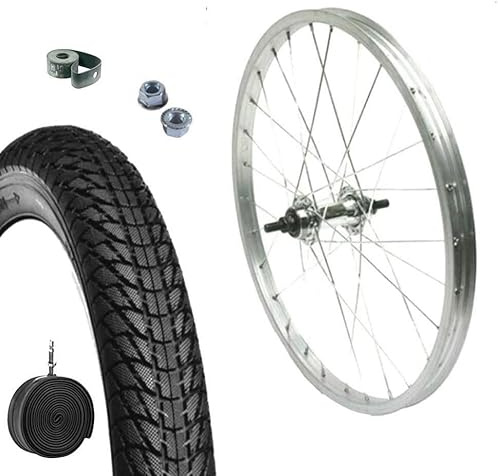 CERCHIO RUOTA COMPLETO POSTERIORE 20 X 1.75 + COPERTONE + CAMERA D'ARIA PER BICI CITY BIKE-GRAZIELLA-MTB-BMX COMPRESODADI + FLAP