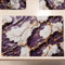 MARBLELIZED - Tovagliette Americane Lavabili, Tovaglietta in Tessuto Effetto Marmo Viola, Set da 2 (30x45 cm) - Eleganti, Ideali per Colazione, Pranzo e Cena, Idea Regalo, 100% Made in Italy