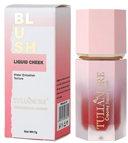 Walopola flytande rouge för kinder, kinder-gel-grädde flytande rouge, gel cream blush, vattentät super dewy flytande rouge pinne, rougepenna för kinder och ögon, torkbeständig långvarig kräm
