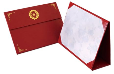 Dossier de certificat A4 en cuir pour certificat, certificat, récompense, diplôme, certificat, couverture de diplôme, couverture de document d'invitation, contrat