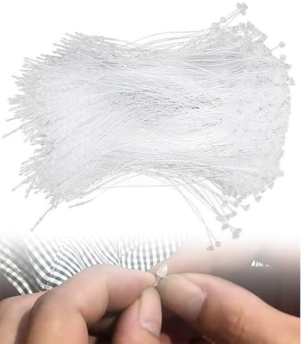 Bangbobi Sicherheitsfäden für Etiketten und Preisschilder - 1000 transparente Sicherheitsfäden, ohne Etikettierpistole, für Kleidung und Flohmärkte