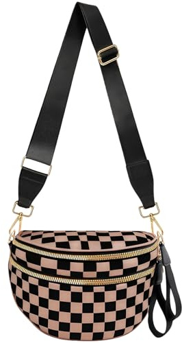 URSKYTOUS Crossbody Bum Bags for Women,Spacious Nylon Fanny Pack for Daily