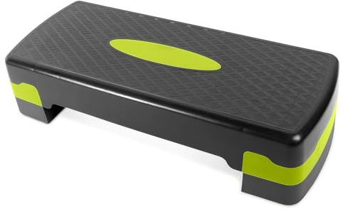 Step de Aeróbic Plataforma, Antideslizante Steps Fitness Con Altura Regulable 10/15 Cm, Banco Fitness Para Gimnasio En Casa, Ejercicio Cardio, 68x28 Cm