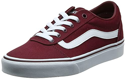 Vans Ward Canvas, Damen Low-Top-Trainer, Rot Canvas Burgundy Olq, 38.5 EU