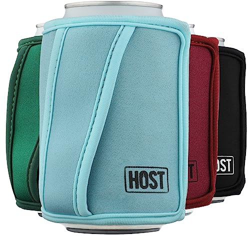 HOST Insta-Chill Can Cooler Flexible Freezable Gel and Ice Pack for Regular 12 oz Cans, Ice Blue