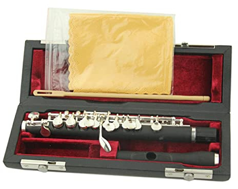 Segolike 1Set Piccolo Flute Instruments W/Wood Case Cleaning Cloth Screwdriver