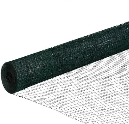 IDMarket - Grillage pour Poules Vert 1x25M Maille 25mm Triple Torsion clôture Souple Jardin Animaux