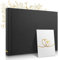 Zeitloos Fotoalbum zum Einkleben - Platz für 150 Fotos - echtes Leinen - Fotobuch 21 x 18 cm in Schwarz - 50 weiße Seiten - Fotoalben sind das perfekte Geschenk.