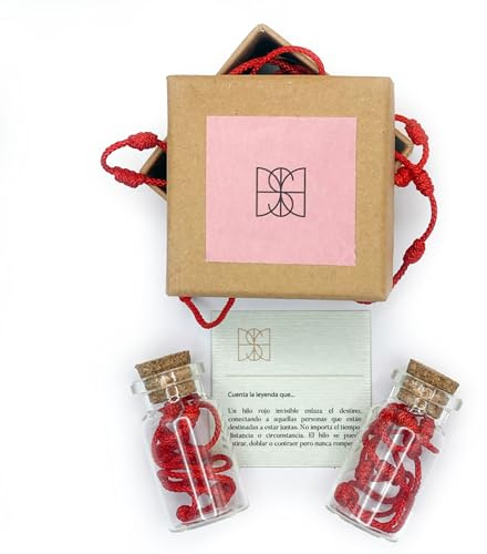 Bracciale in Filo Rosso con Nodi, Serve come Amuleto di Buona Fortuna e Protezione. I Bracciali in Filo del Destino sono Regali Originali per Uomo e Donna, Coppie, Madre o Amici.