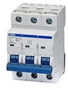 Disjoncteur tripolaire 3P - 20A - pouvoir de coupure 10kA - courbe C - À vis - IMO