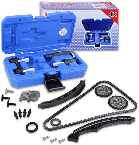 ATEC Germany Steuerkettensatz & Motor Einstellwerkzeug Kompatibel mit SEAT IBIZA 4 (6J5, 6P1, 6J1, 6P5, 6J8, 6P8), TOLEDO 4 (KG3); SKODA FABIA 2 (542, 545), RAPID, ROOMSTER (5J7, 5J); VW POLO