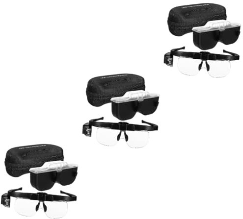 STOBOK 3stücke - Glasses Mit Licht USB Wiederaufladbare Kopf-Magnifier Für Präzises Arbeiten Und Lesen Ergonomisches Design Für Senioren Und Hobbyisten Und Langlebig