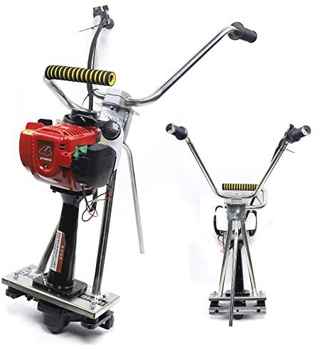 4-Stroke Petrol Concrete Vibrator 35.8cc Screed Gasoline Engine Screed & Leveling Machine Red Floor Vibration Leveling Machine Emergency Stop for Construction, Bridges, Floor
