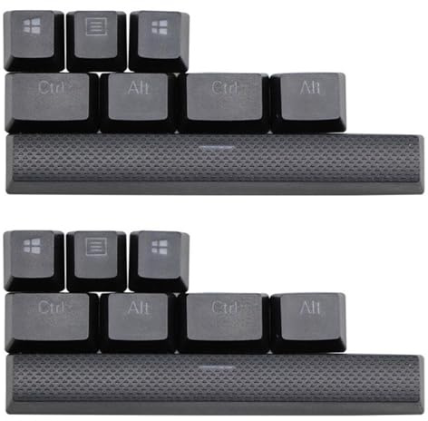 Remingtape 16 x PBT-tangentkåpor för K65, K70, K95, för G710, mekaniskt speltangentbord, upplysta tangenter för Cherry MX (svart)