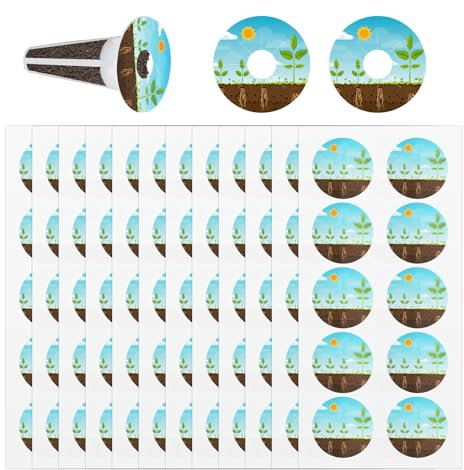 Gosknor 120 Adesivi per la Coltivazione di Piante, Etichette Autoadesive per Cesti di Coltivazione Etichette Piante da Giardino Idroponiche Registrare e Comprendere la Crescita delle Piantine