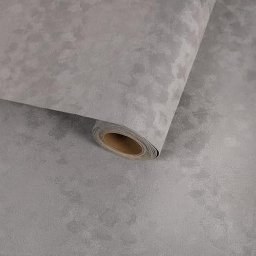 VaryFloral Velvet Self Adhesive Wallpaper 30cmx300cm Light Grey Contact Paper Velvet Fabric Wall Paper Roll Decorative Flocked Liner for Jewellery Box Textured Sticky Back Vinyl Furniture DIY Craft