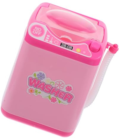 Toddmomy Lavadora de Juguete Mini para Niños, Tamaño Pequeño, Simulación sin Batería, Color Rosa, Electrodoméstico de Juguete para Juego de Cocina y Lavado, sin Estilo Aleatorio