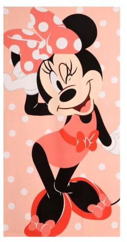 Minnie-Maus-Handtuch 70 x 140 cm für Jungen und Mädchen – Weiches und saugfähiges Disney Minnie Maus Kinderhandtuch für Strand, Pool und Schwimmbad, Sommerhandtuch für Kinder von 2–10 Jahren