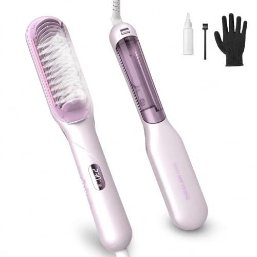 SHEGLAM Spazzola Lisciante a Vapore, Pettine Riscaldato 3 in 1