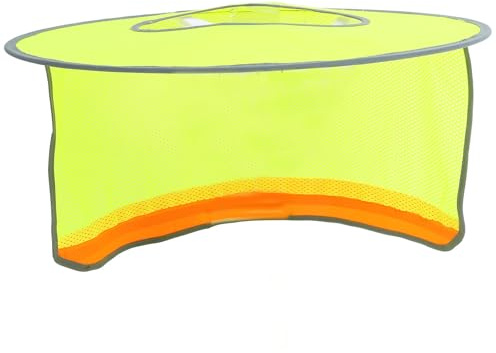 Warmhm Visera Solar para Casco Protector de ala Completa Cubierta de Cuello y Tirantes Reflectantes Adecuado para Celebración de Verano en Sitios de Construcción y Trabajos al Aire Libre