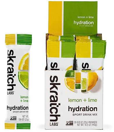Skratch Labs | Hydration Packets Hydration Drink Mix, Lemon Lime (20ct)