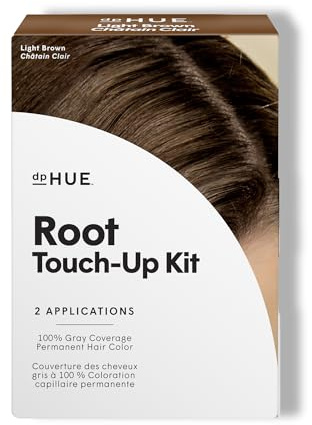 dpHUE Root Touch-Up Kit, Light Brown - Permanent Hair Color for Gray Coverage - Includes Two Applications - Paraben, SLS & SLES Sulfate Free - Leaping Bunny Certified