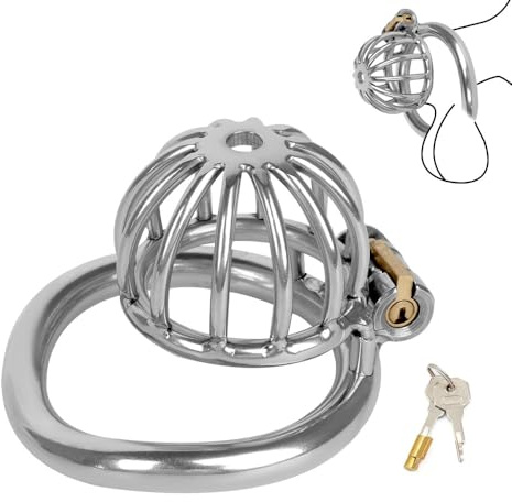 GKLWEJ Cage De Chasteté, Chastity Cage avec Cock Ring, Cage De Chasteté Métal Homme, Cock Cage Men Sex Toýs Pour Punition Sextoyse Couple Plaisir