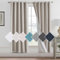 H.Versailtex Curtains for Living Room 100% Blackout Curtains Faux Linen with White Liner Grommet Eyelet Curtains Thermal Curtains for Bedroom, W66 x L72 Inch 2 Panels Set, Natural