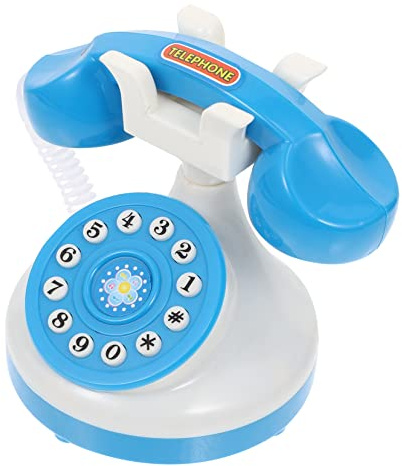 Vaguelly TeléFono De Juguete Infantil De PláStico De SimulacióN 4.13X3.54X3.14In Juguete TelefóNico De Dibujos Animados para Juego De rol Y Desarrollo Infantil